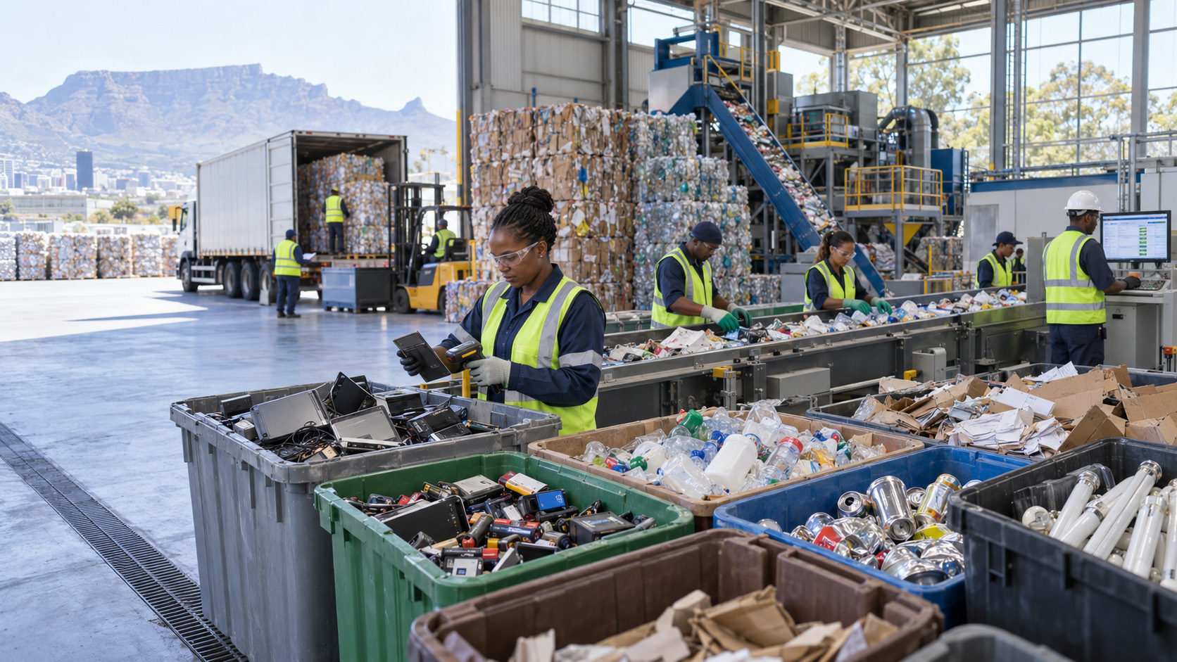 Identified products moving through collection, sorting, recycling and verified end-of-life management funded by EPR fees.